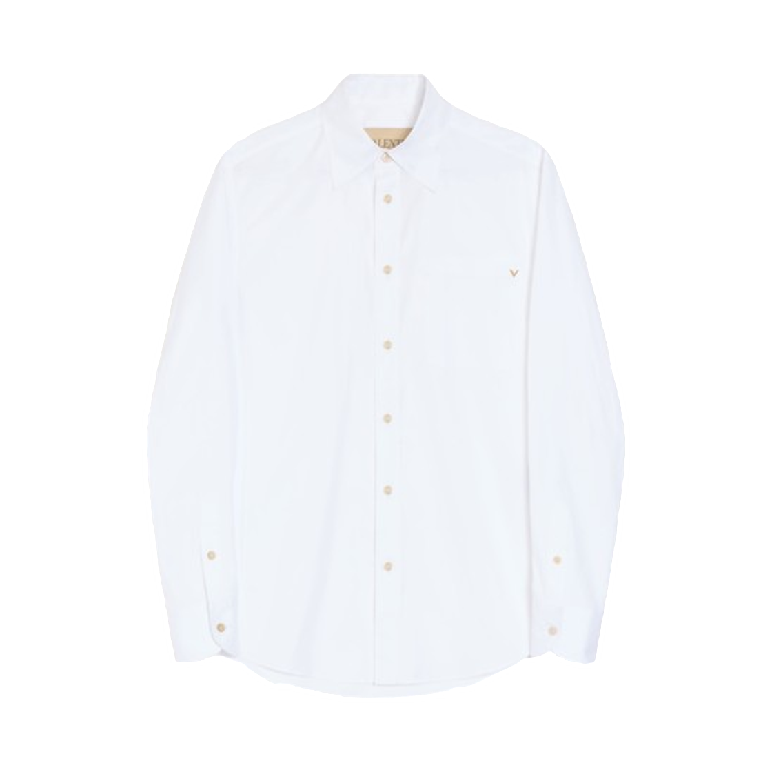 발렌티노 옥스포드 코튼 셔츠 V골드 화이트(Valentino oxford Cotton Shirt with Vgold White) - 1