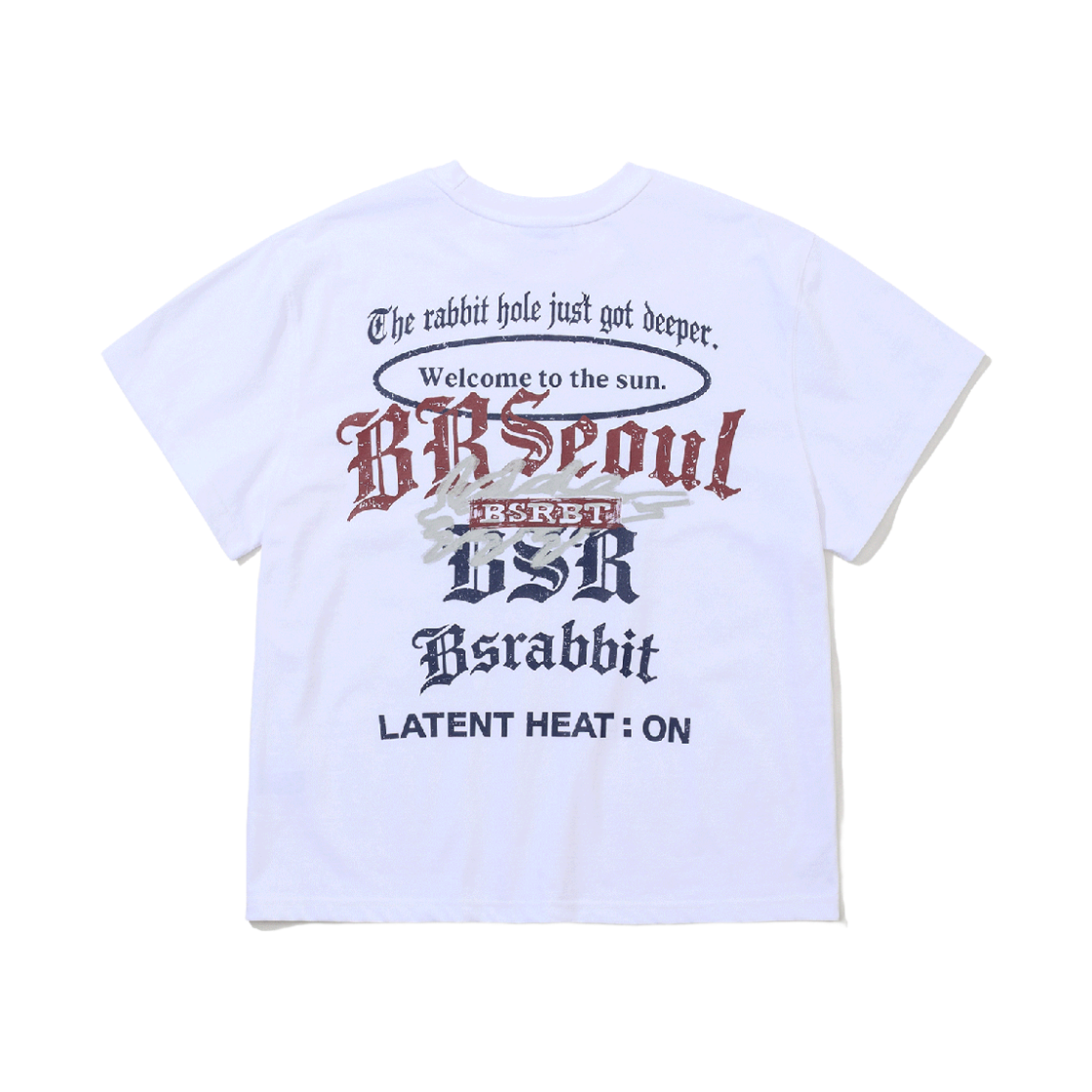 비에스래빗 백 래빗 홀 레이턴트 히트 그래픽 반팔티셔츠 화이트(Bsrabbit Back Rabbit Hole Latent Heat Graphic SST White) - 2