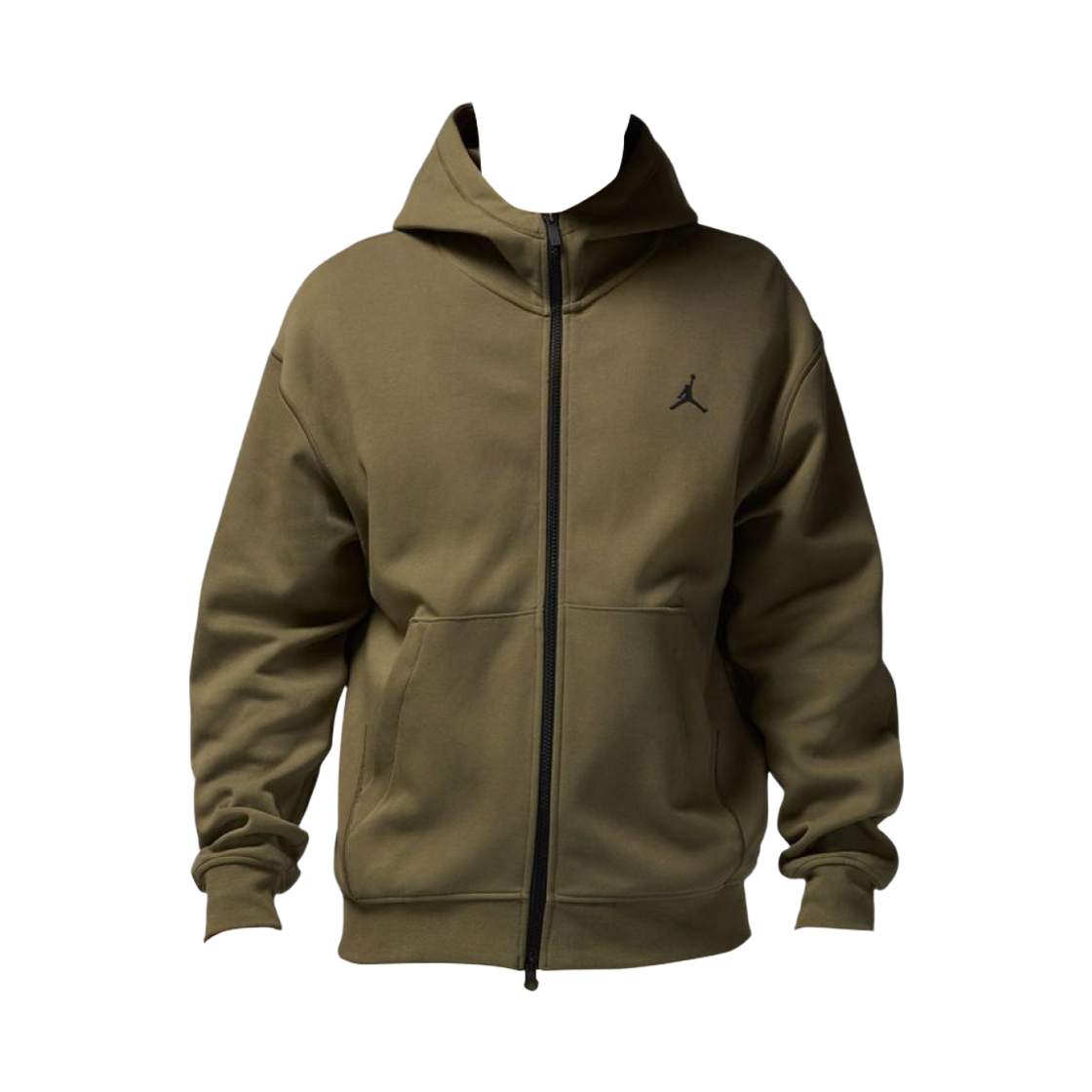 FV8602-222 Jordan Sport Dri-Fit Full Zip Hoop Fleece Hoodie Medium Olive Black (FV8602-222)
