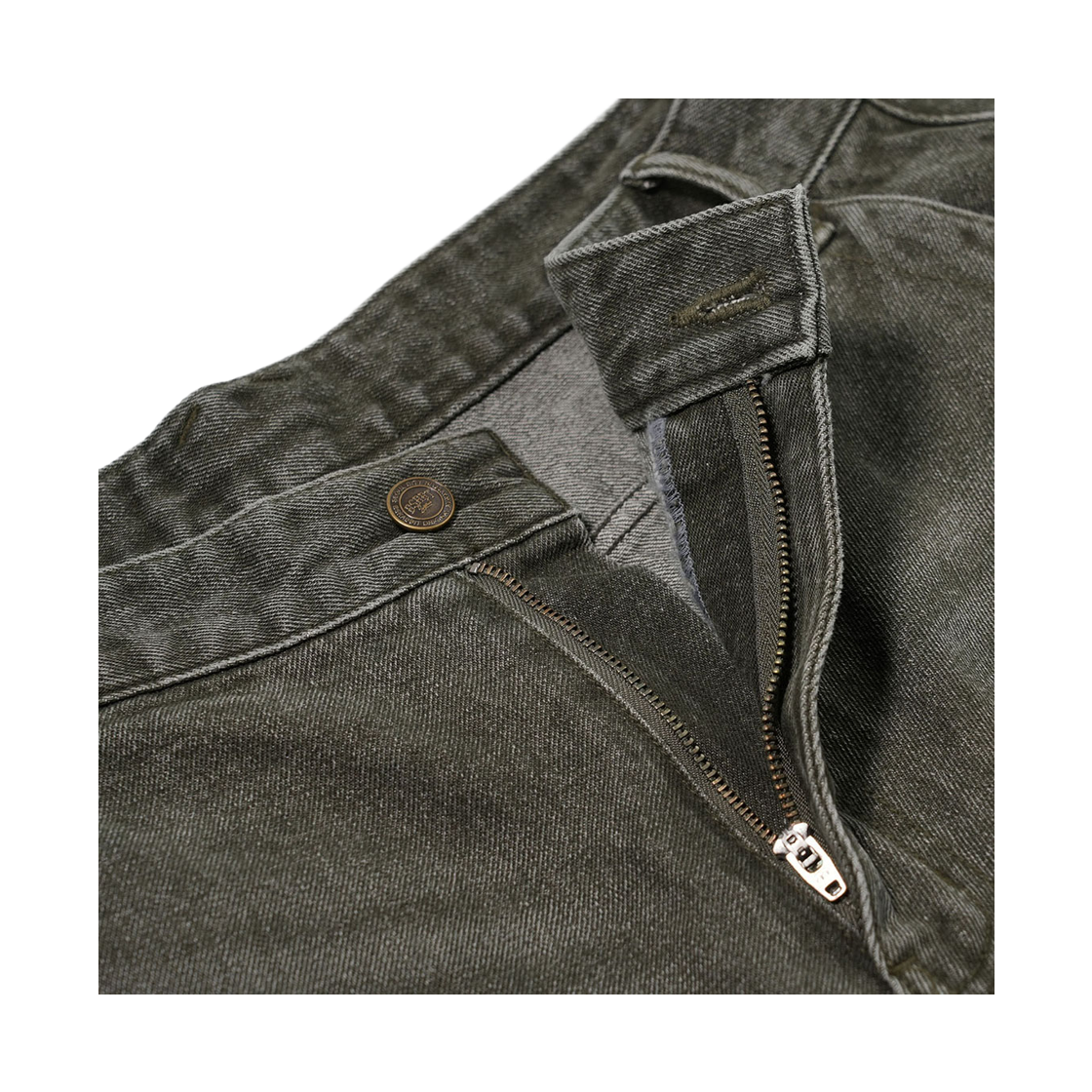 비에스래빗 데미지드 데님 숏팬츠 올리브(Bsrabbit Damaged Denim Shorts Olive) - 3