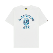 BAPE ABC Camo College T-Shirt White Blue