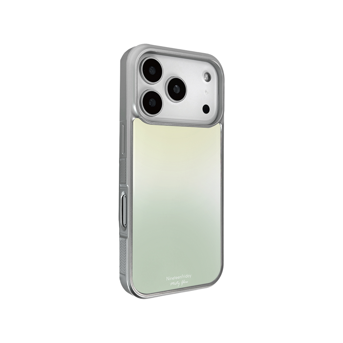 나인틴프라이데이 미스티 글로우 실버 맥세이프 에폭시 케이스 - 그린(NINETEENFRIDAY Misty Glow Silver Magsafe Epoxy Case - Green) - 3