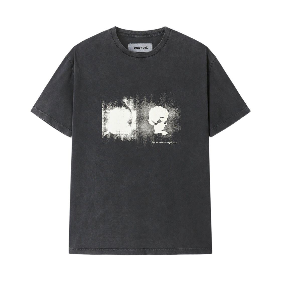 토니웩 가먼트 다이드 프로파일드 티셔츠 페이디드 블랙(Tonywack Garment Dyed Profiled T-Shirt Faded Black)