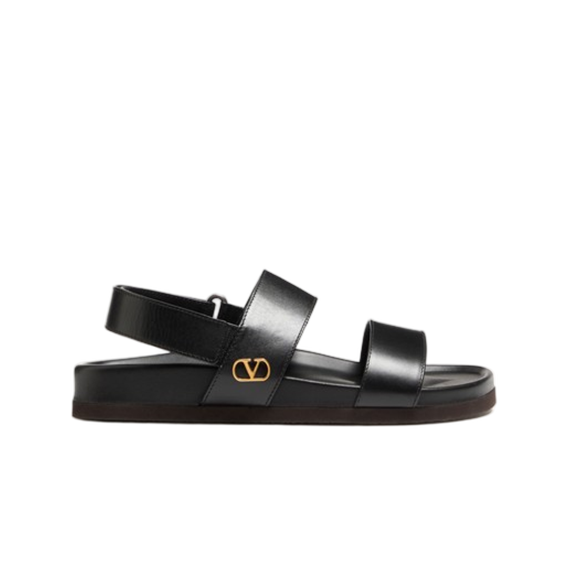 YS0O17BEK0NO Valentino Studshield Calfskin Sandal Black