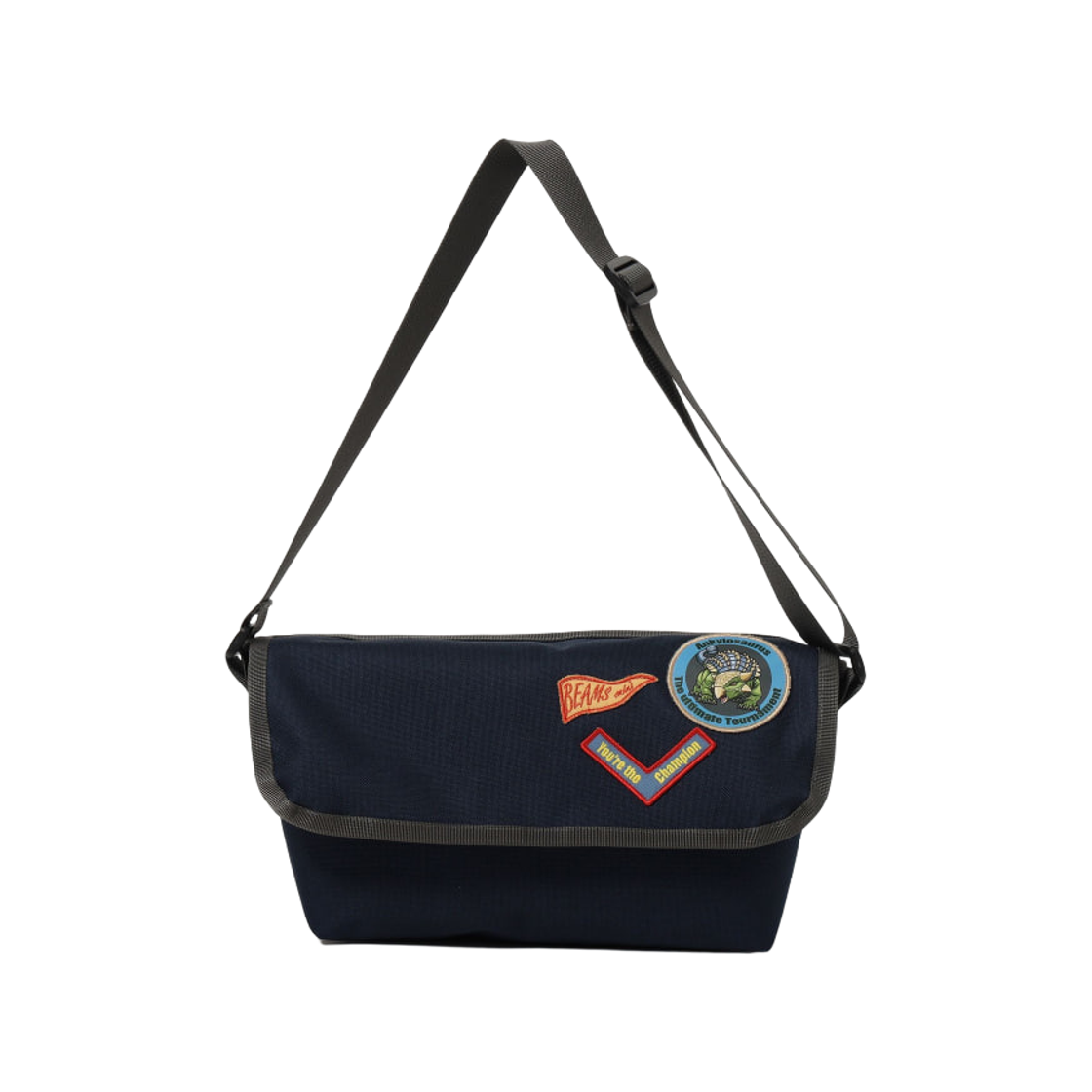 (키즈) 빔즈 미니 x 궁극의 왕 백과사전 숄더백 네이비((Kids) Beams Mini x The Ultimate King Encyclopedia Shoulder Bag Navy)