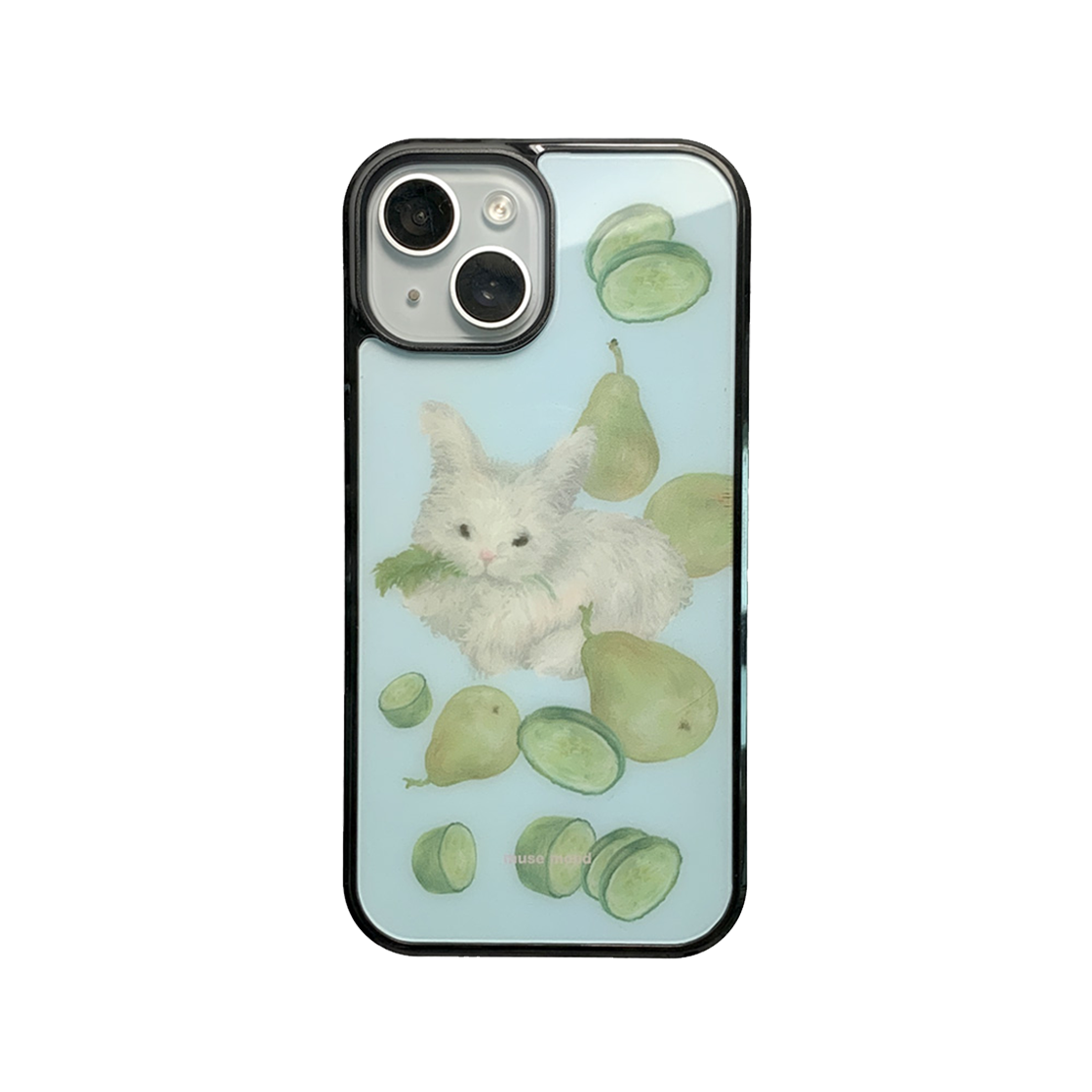 뮤즈무드 페어 래빗 에폭시 휴대폰 케이스(Musemood Pear Rabbit Epoxy Phone Case)