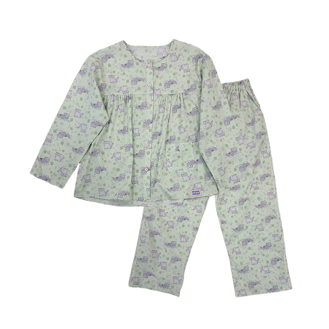 뮤즈무드 럭키 플라워 파자마 80수 고밀도면 잠옷(Musemood Lucky Flower Pajama)