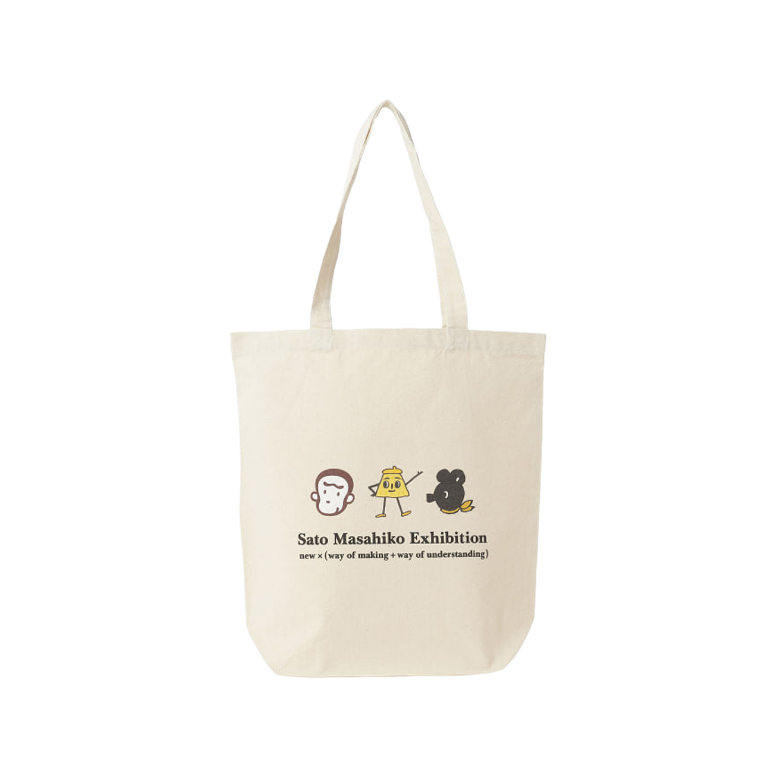 빔즈 컬쳐아트 x 사토 마사히코 3 캐릭터 토트백 내츄럴(Beams Cultuart x Masahiko Sato 3 Character Tote Bag Natural)