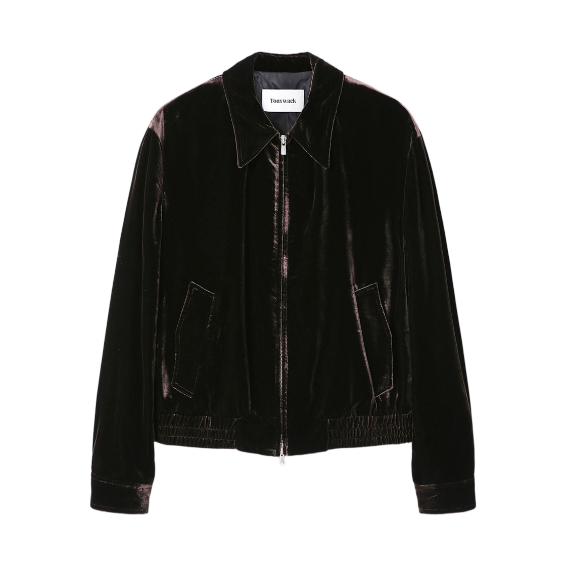 토니웩 벨벳 지퍼 블루종 자켓 다크 브라운(Tonywack Velvet Zippered Blouson Jacket Dark Brown)