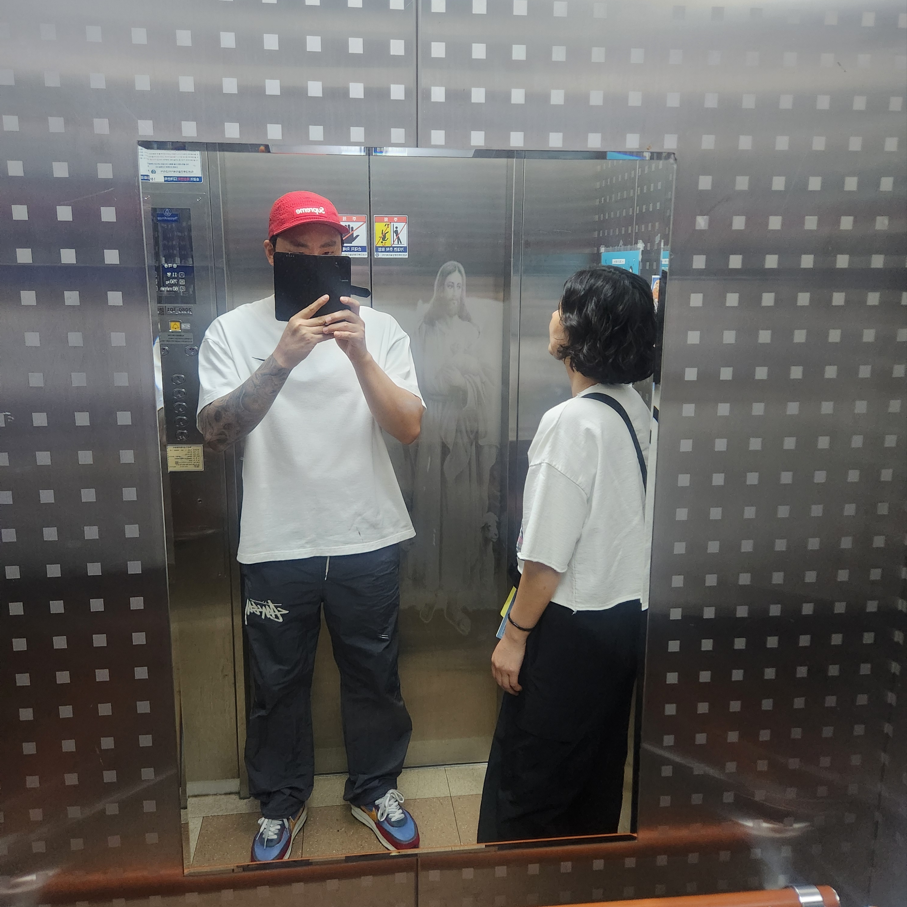 Supreme Mesh Seersucker Camp Cap Red - 21SS, Nike x Stussy Beach Pants Off Noir 착용 스타일