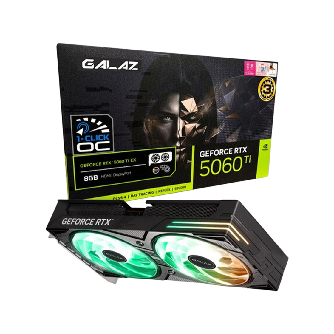 갤럭시 GALAZ 지포스 RTX 5060 Ti EX BLACK OC D7 8GB(GALAZ GeForce  RTX 5060 Ti EX BLACK OC D7 8GB)