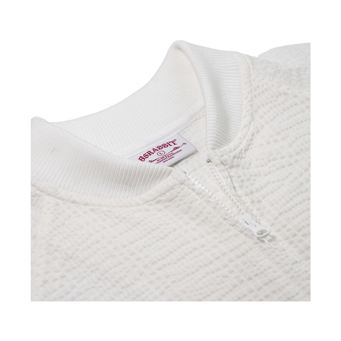 비에스래빗 쉬어 코튼 봄버 자켓 오프 화이트(Bsrabbit Sheer Cotton Bomber Jacket Off White) - 3