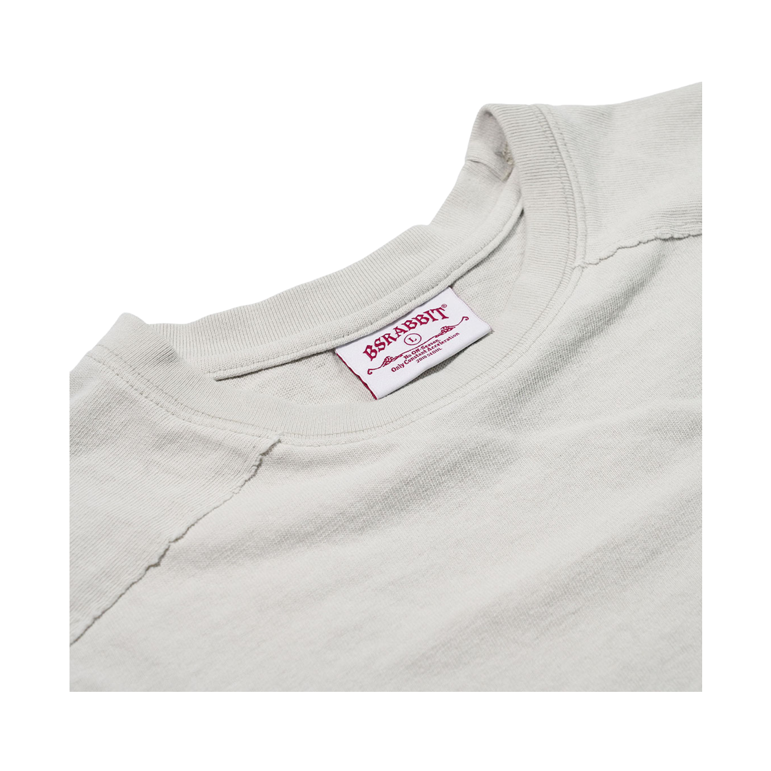 비에스래빗 레이져 로고 워시드 롱슬리브 티셔츠 아이보리(Bsrabbit Laser Logo Washed Long Sleeve Ivory) - 3