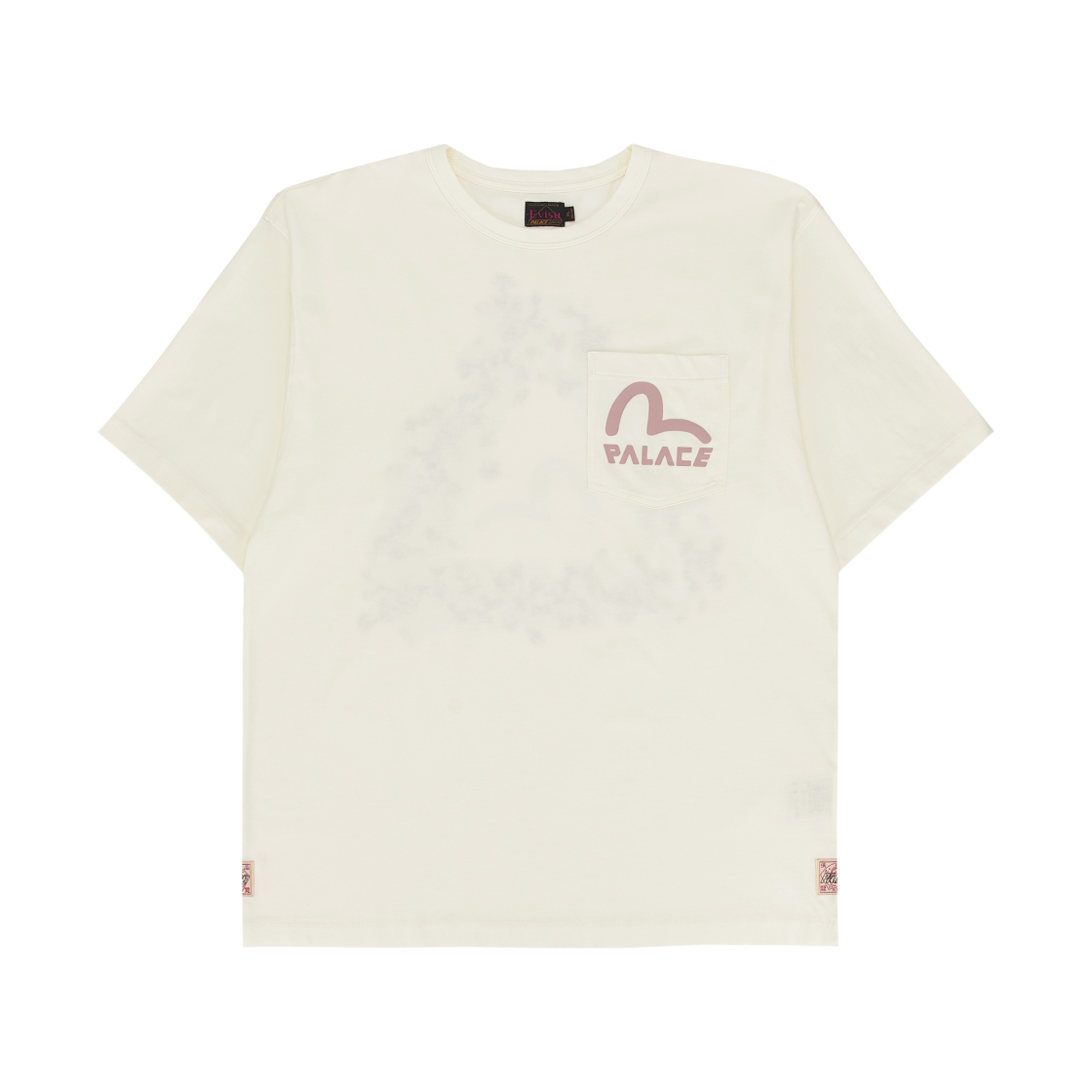 팔라스 x 에비수 헤비 워시 티셔츠 오프 화이트 - 26SS(Palace x Evisu Heavy Wash T-Shirt Off White - 26SS) - 2