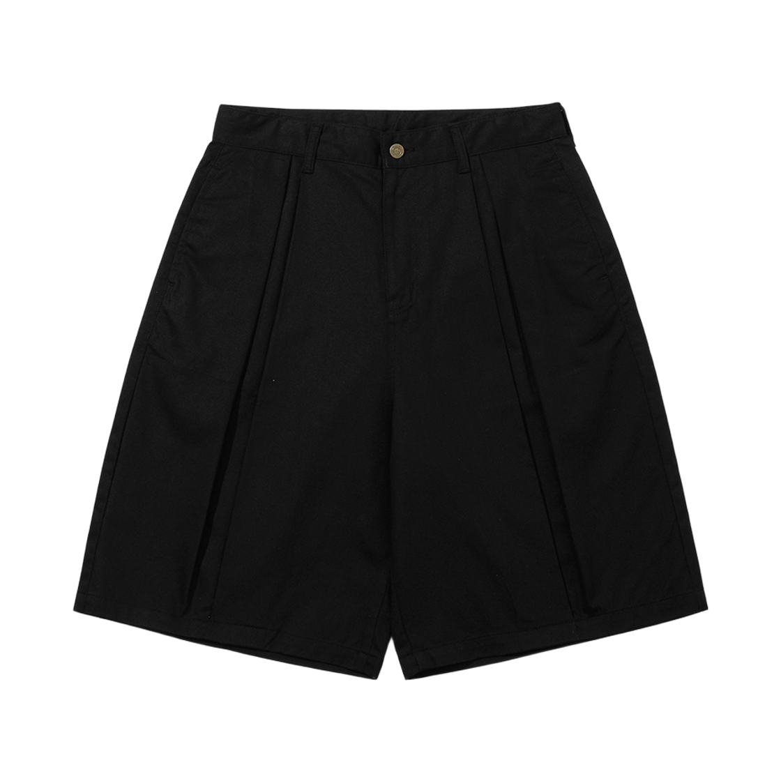 BSR26SSPT027 Bsrabbit Balloon-Fit Tuck Cotton Bermuda Shorts Black