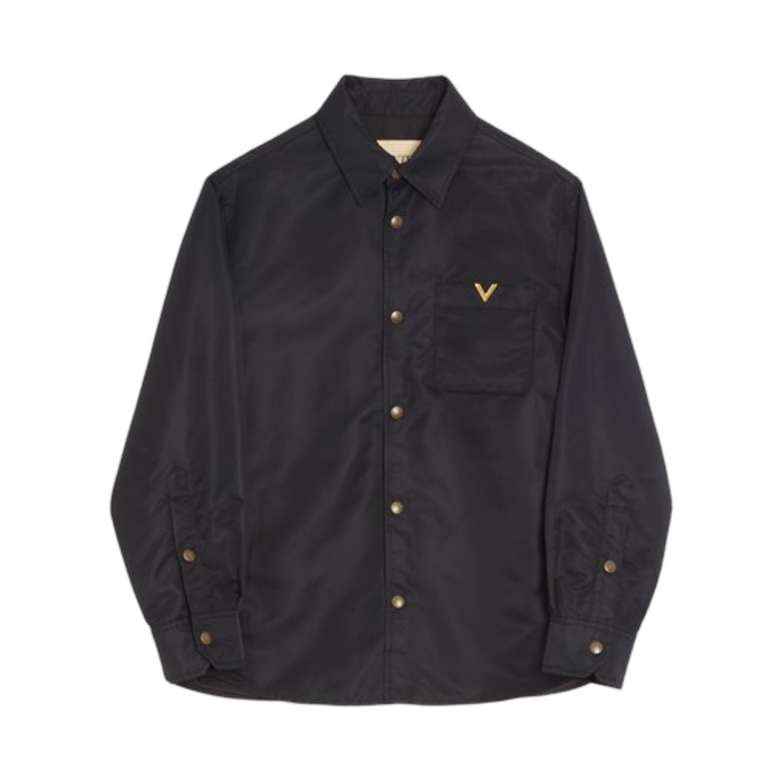 발렌티노 나일론 셔츠 자켓 V골드 블랙(Valentino Nylon Shirt Jacket with Vgold Black)