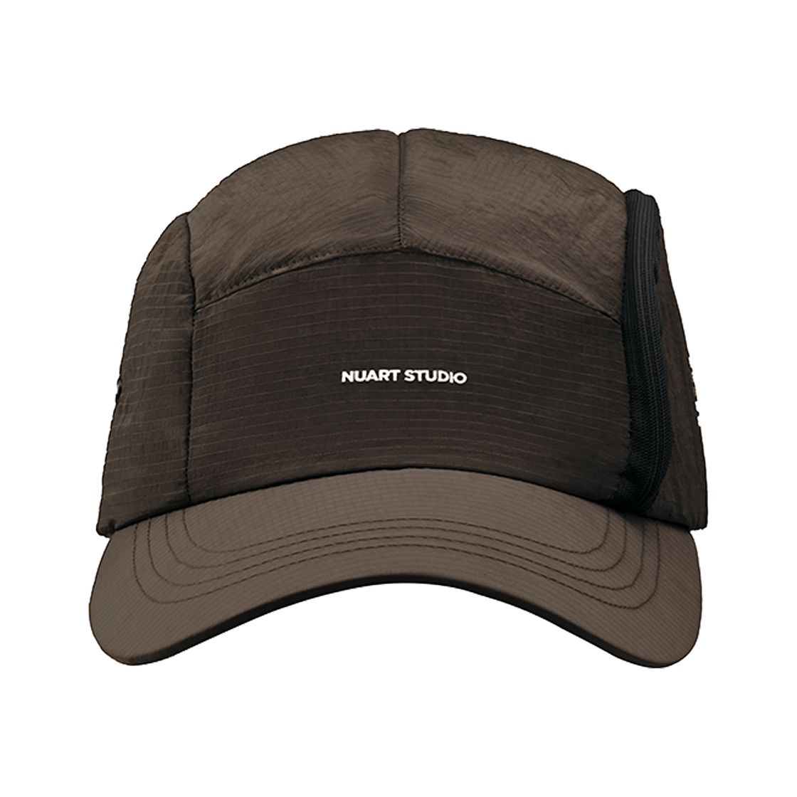 누아트스튜디오 윈드 벤트 지퍼 러닝 볼캡 브라운(NUART STUDIO Wind Vent Zipper Running Ball Cap Brown) - 2