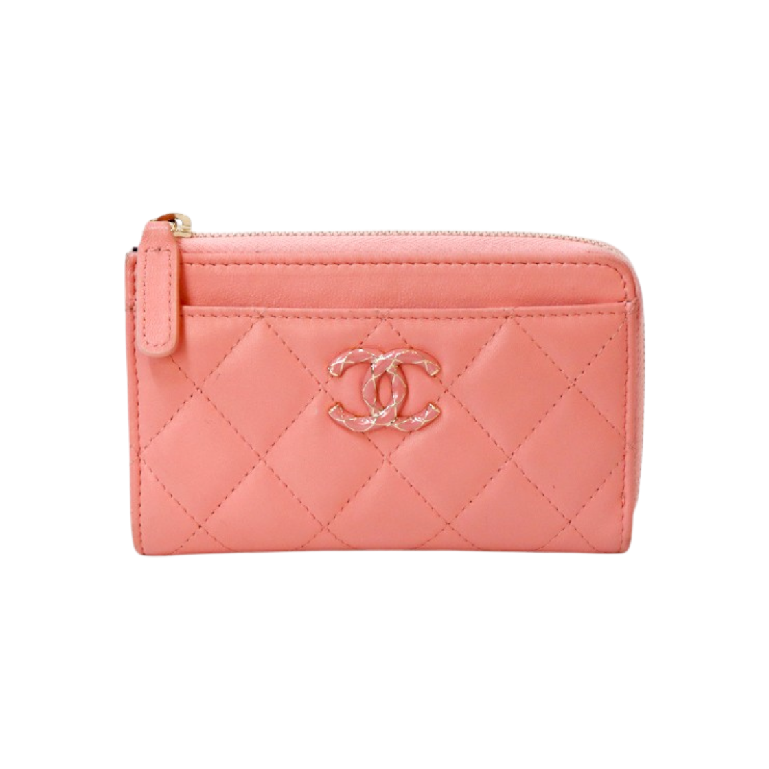 샤넬 핑크 퀼팅 카드지갑 C-B52128(Chanel Pink Quilted Card Holder C-B52128)