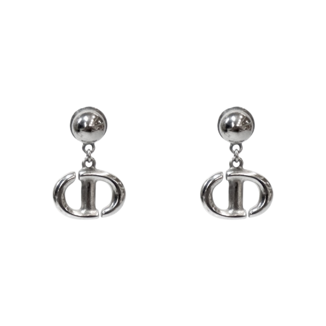 ITUVWB2G5D5H Dior Navy CD Silver Earrings A-B51832
