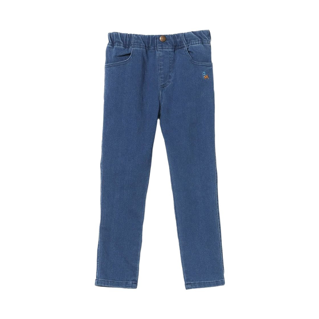 (키즈) 빔즈 미니 베이직 스트레치 팬츠 인디고 2((Kids) Beams Mini Basic Stretch Pants Indigo 2) - 1