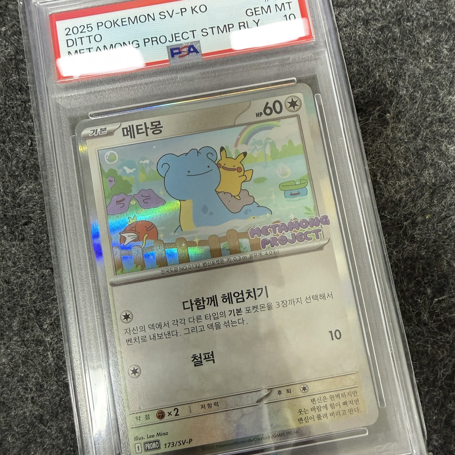 Pokemon TCG Ditto's Time Capsule Promo Card Ditto 착용 스타일