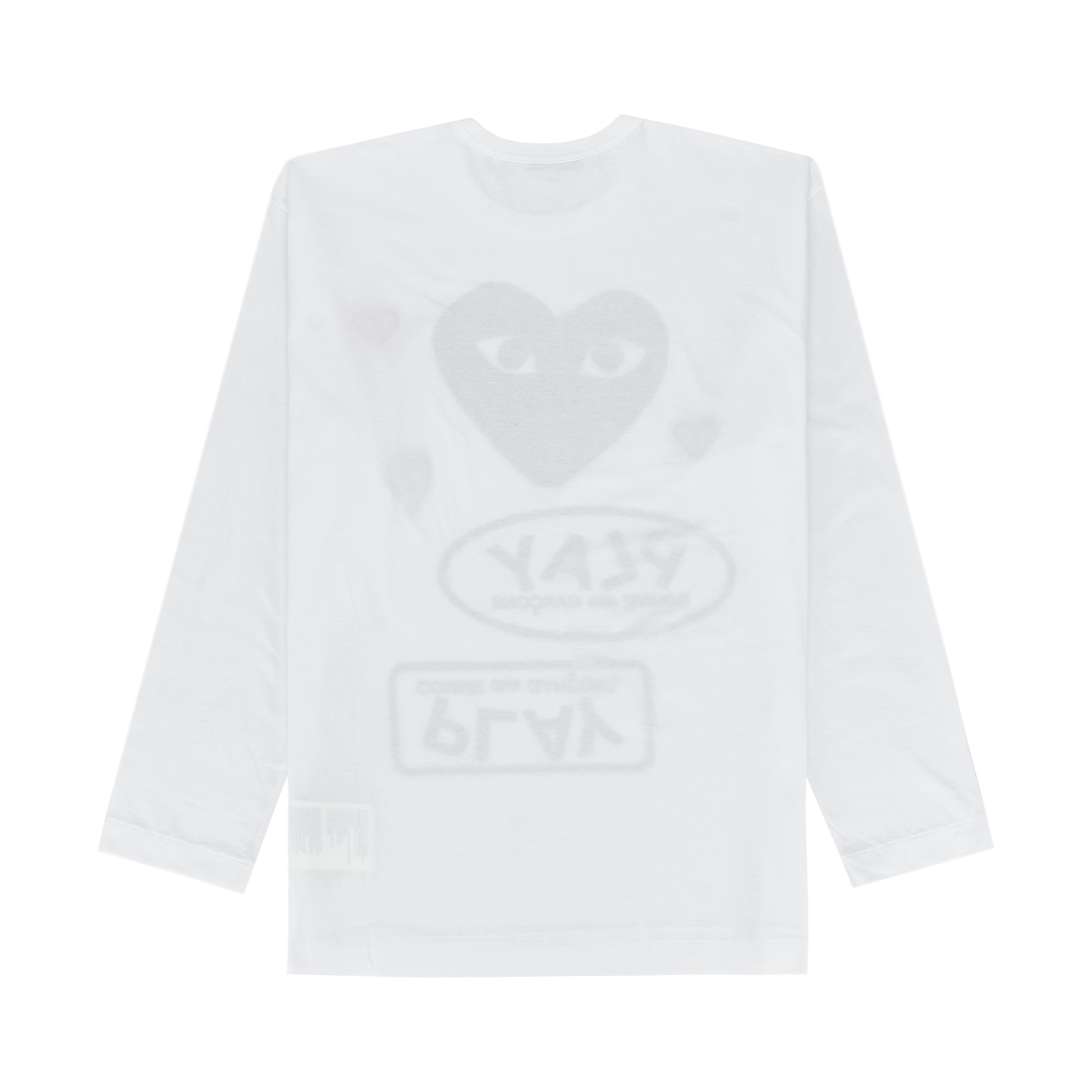 플레이 꼼데가르송 로고 롱슬리브 티셔츠 화이트(Play Comme des Garcons Logo LS T-Shirt White) - 2