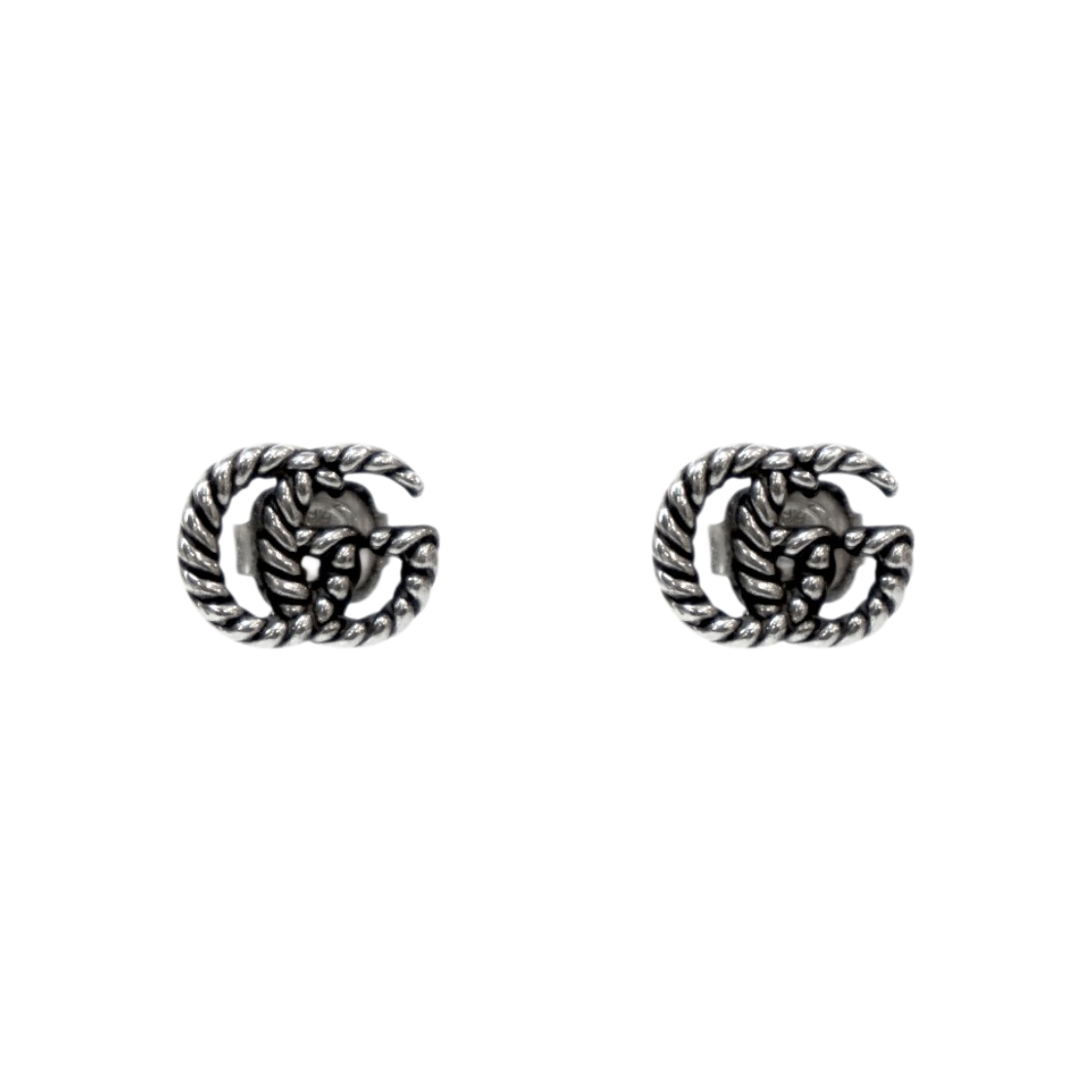 ITTTW7EVWKW7 Gucci Double G Chain Silver Earrings C-B54492