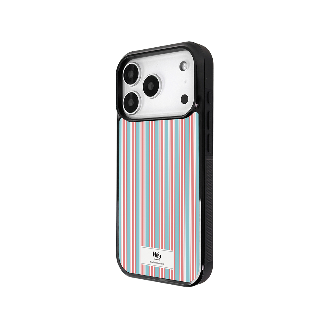 나인틴프라이데이 스트라이프 빈티지 맥세이프 에폭시 케이스 - 민트코랄(NINETEENFRIDAY Stripe Vintage Magsafe Epoxy Case - Mint coral) - 2