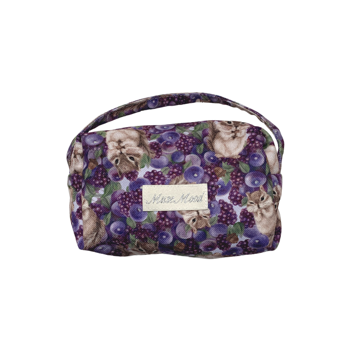 뮤즈무드 블루베리 팜 핸드백 파우치 퍼플(Musemood Blueberry Farm Hand Bag Pouch Purple)