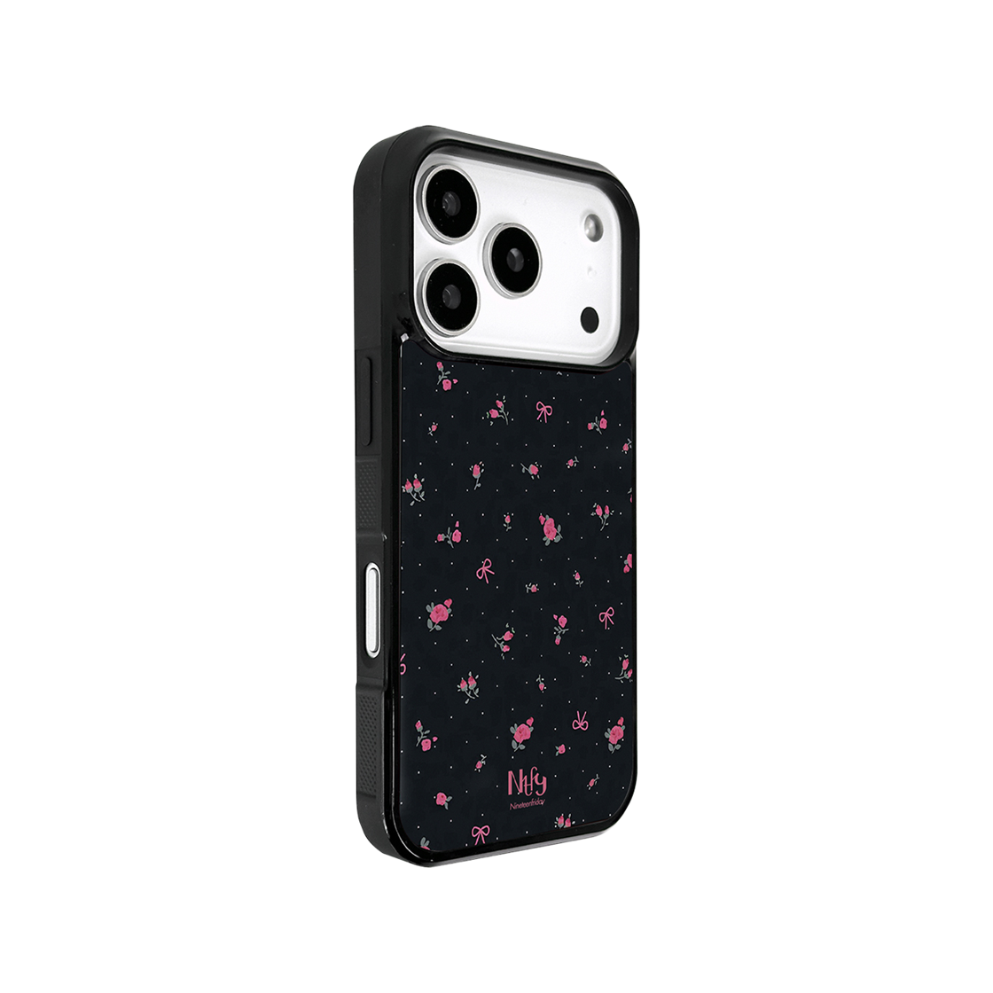 나인틴프라이데이 미니 리본 플라워 맥세이프 에폭시 케이스 - 블랙(NINETEENFRIDAY Mini Ribbon Flower Magsafe Epoxy Case - Black) - 3
