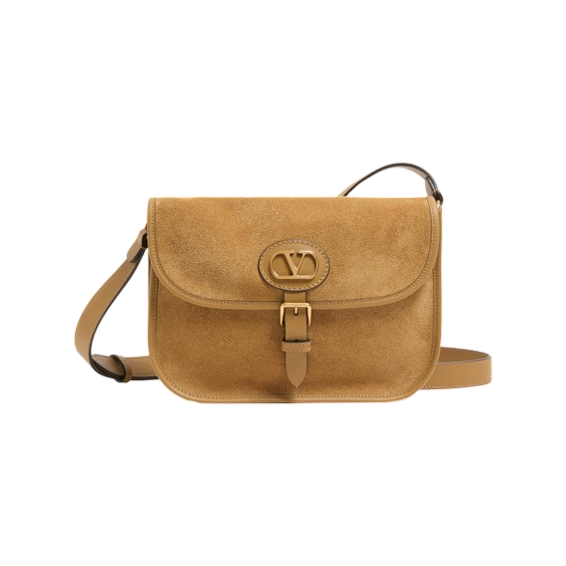 발렌티노 가라바니 앙티브 스웨이드 숄더백 하바나 베이지(Valentino Garavani Antibes Suede Shoulder Bag Havana Beige) - 1