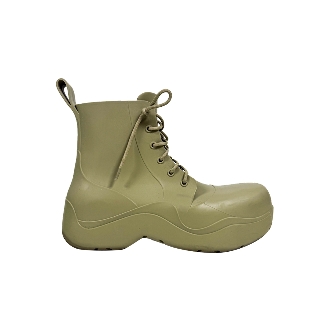 IT53ROBV87MJ Bottega Veneta Men Lace-Up Puddle Rubber Ankle Boots