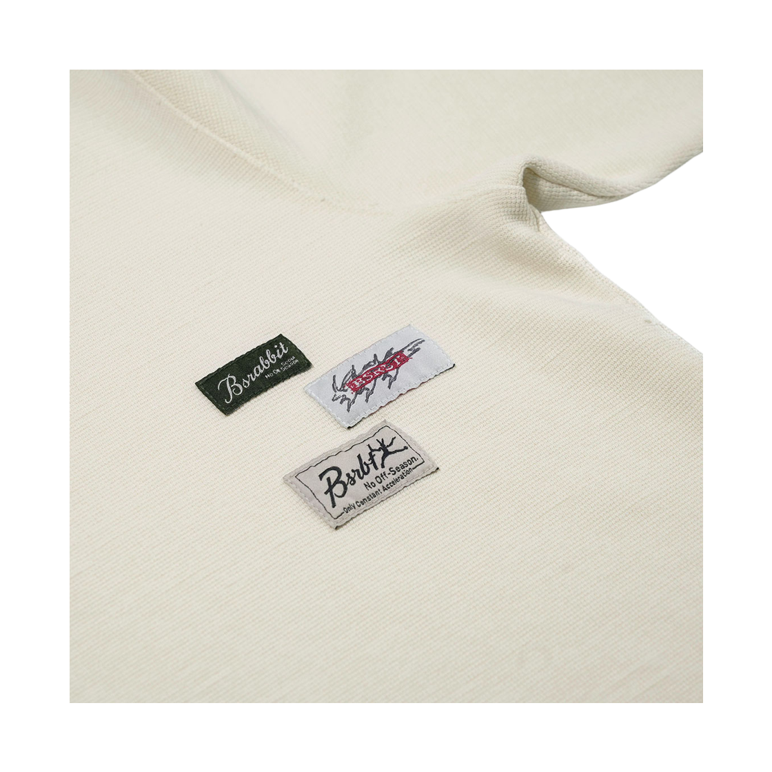 비에스래빗 로고 패치 워시드 롱슬리브 티셔츠 소프트 아이보리(Bsrabbit Logo Patch Washed Long Sleeve Soft Ivory) - 4