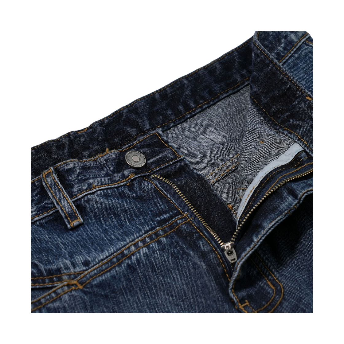 비에스래빗 컷아웃 데미지드 데님 팬츠 워시드 인디고(Bsrabbit Cut-Out Damaged Denim Pants Washed Indigo) - 3
