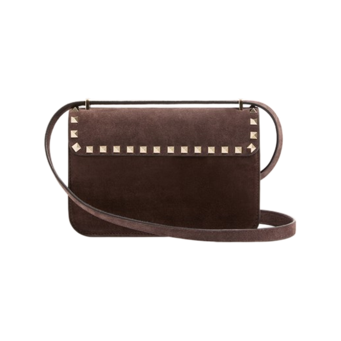 발렌티노 가라바니 락스터드 스몰 숄더백 스웨이드 에보니(Valentino Garavani Rockstud Small Shoulder Bag in Suede Ebony) - 3