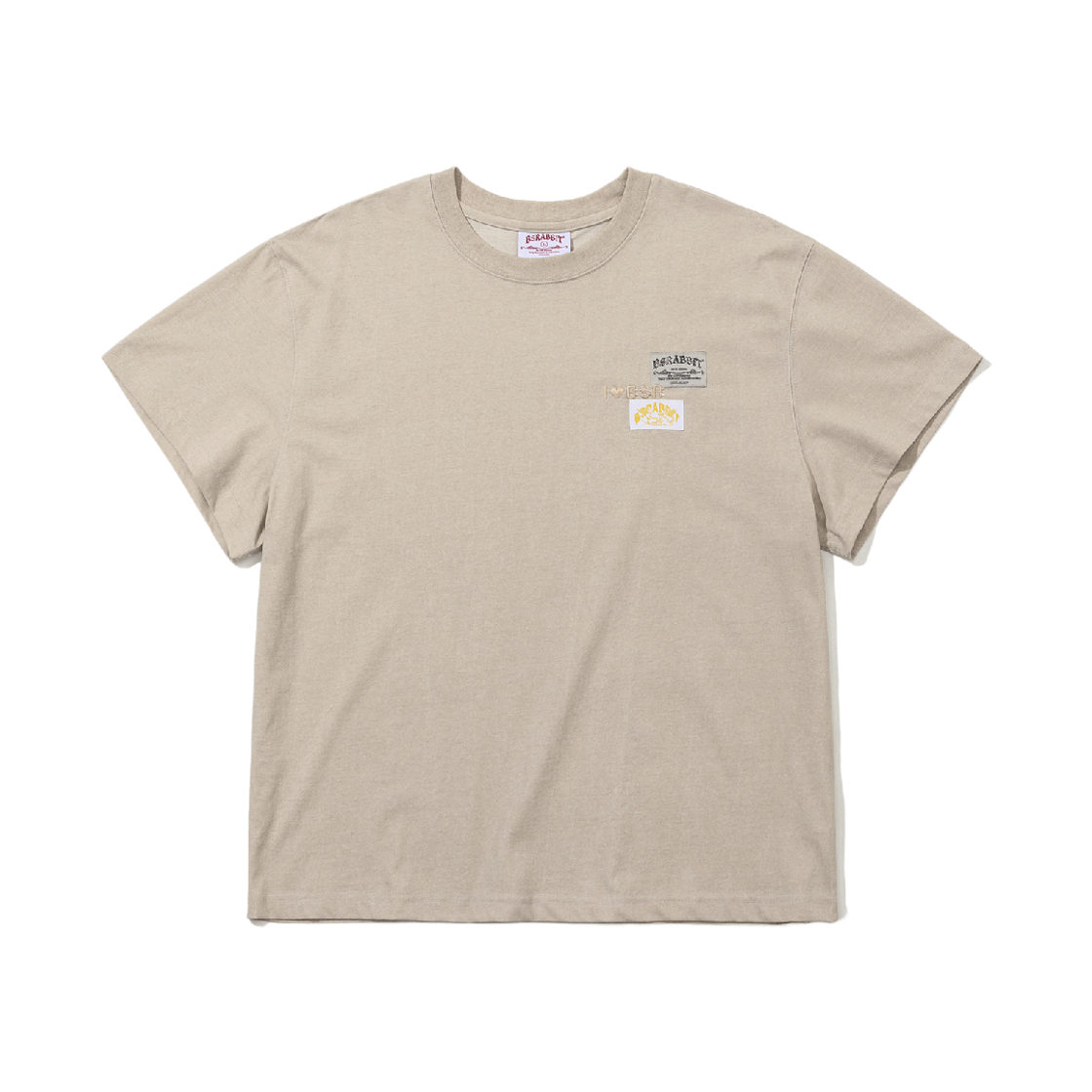BSR26SSTS031 Bsrabbit Bsr Raw-Edge Logo Patch SST Beige