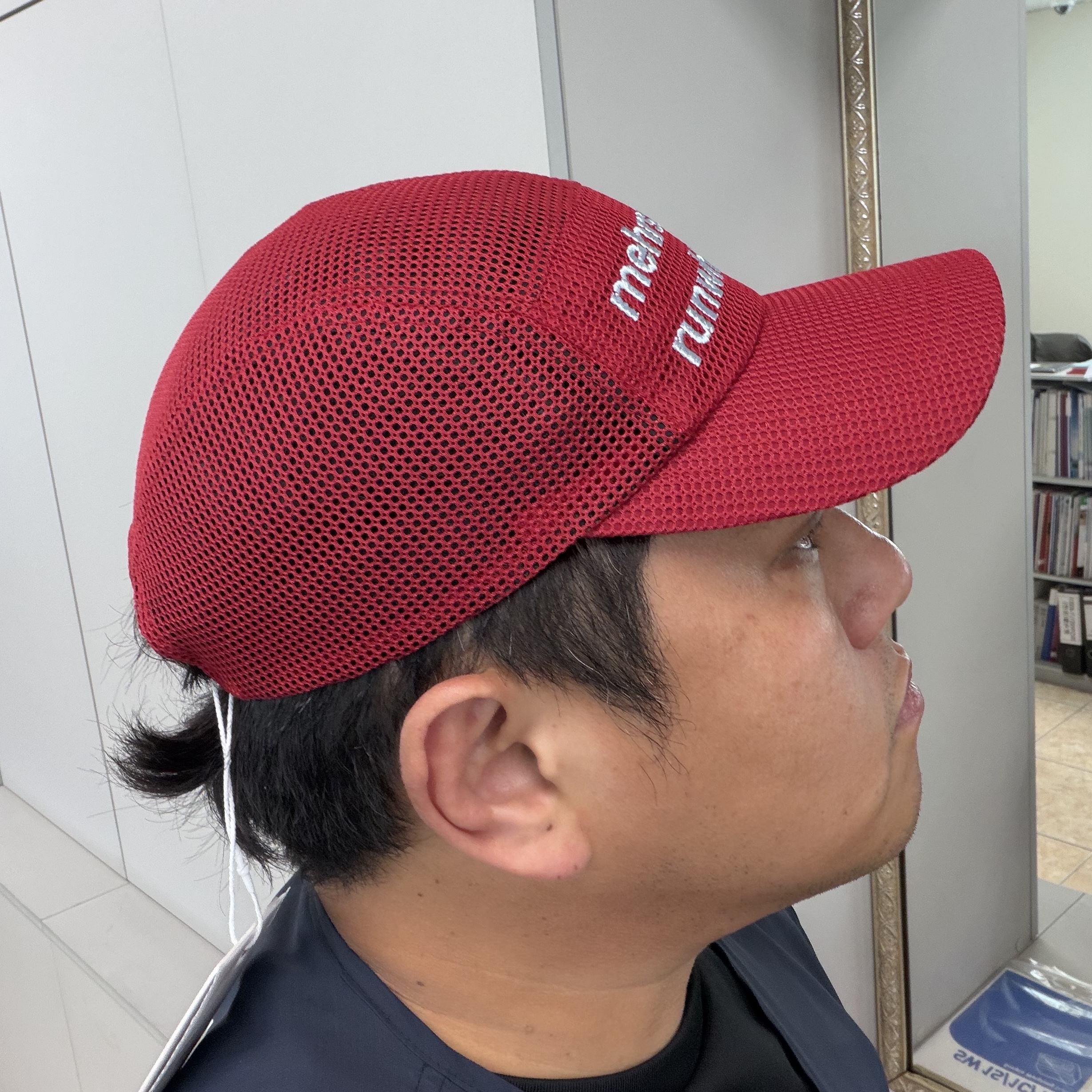 [KREAM 단독] RWR x MEHR Mesh Cap Red 착용 스타일 - 3