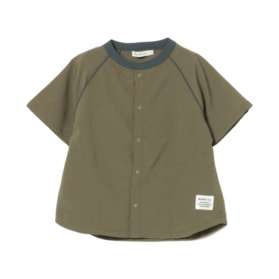 (키즈) 빔즈 미니 앰피비어스 셔츠 올리브((Kids) Beams Mini Amphibious Shirt Olive) - 1