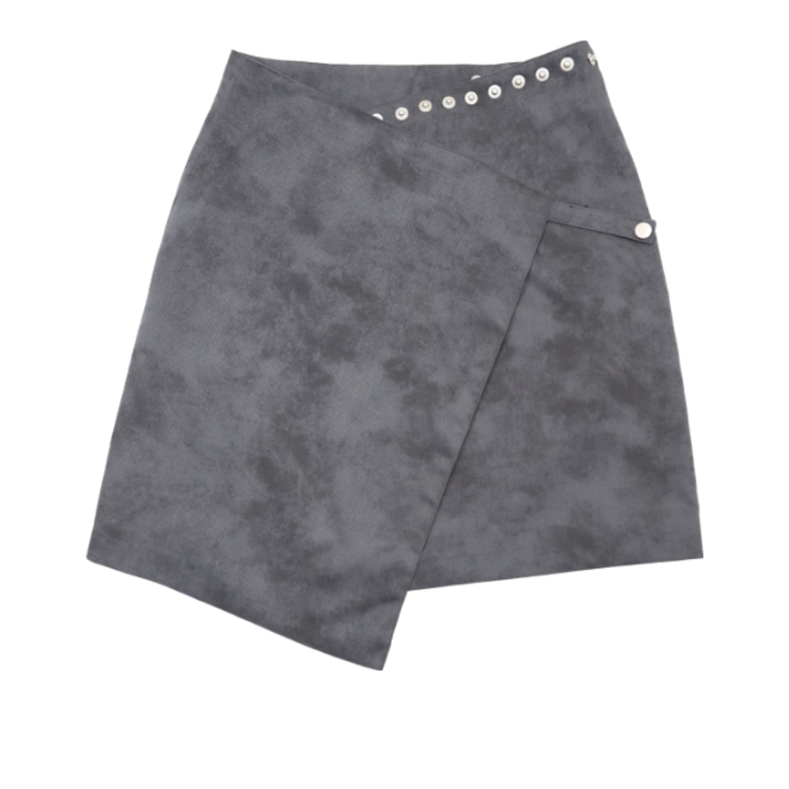 미와이후 스냅 미디 랩 스커트 차콜(Miyhoo Snap Midi Wrap Skirt Charcoal)