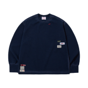 Bsrabbit Logo Patch Washed Long Sleeve Navy