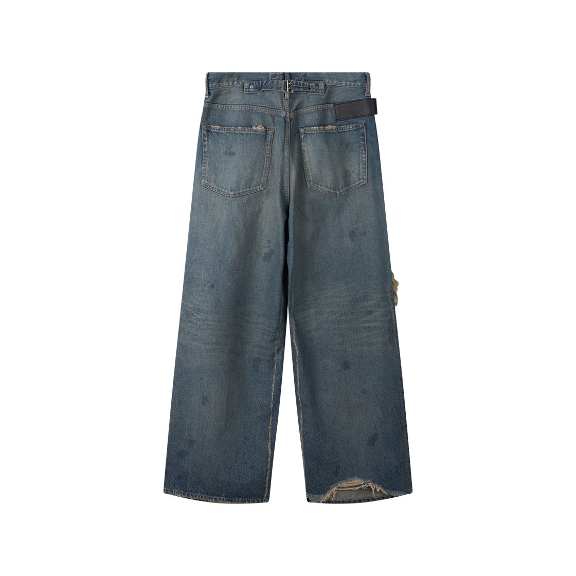 다이리쿠 D 버클 80 이어 슈퍼 와이드 데님 팬츠 인디고 - 26SS(Dairiku D Buckle 80 Year Super Wide Denim Pants Indigo - 26SS) - 2