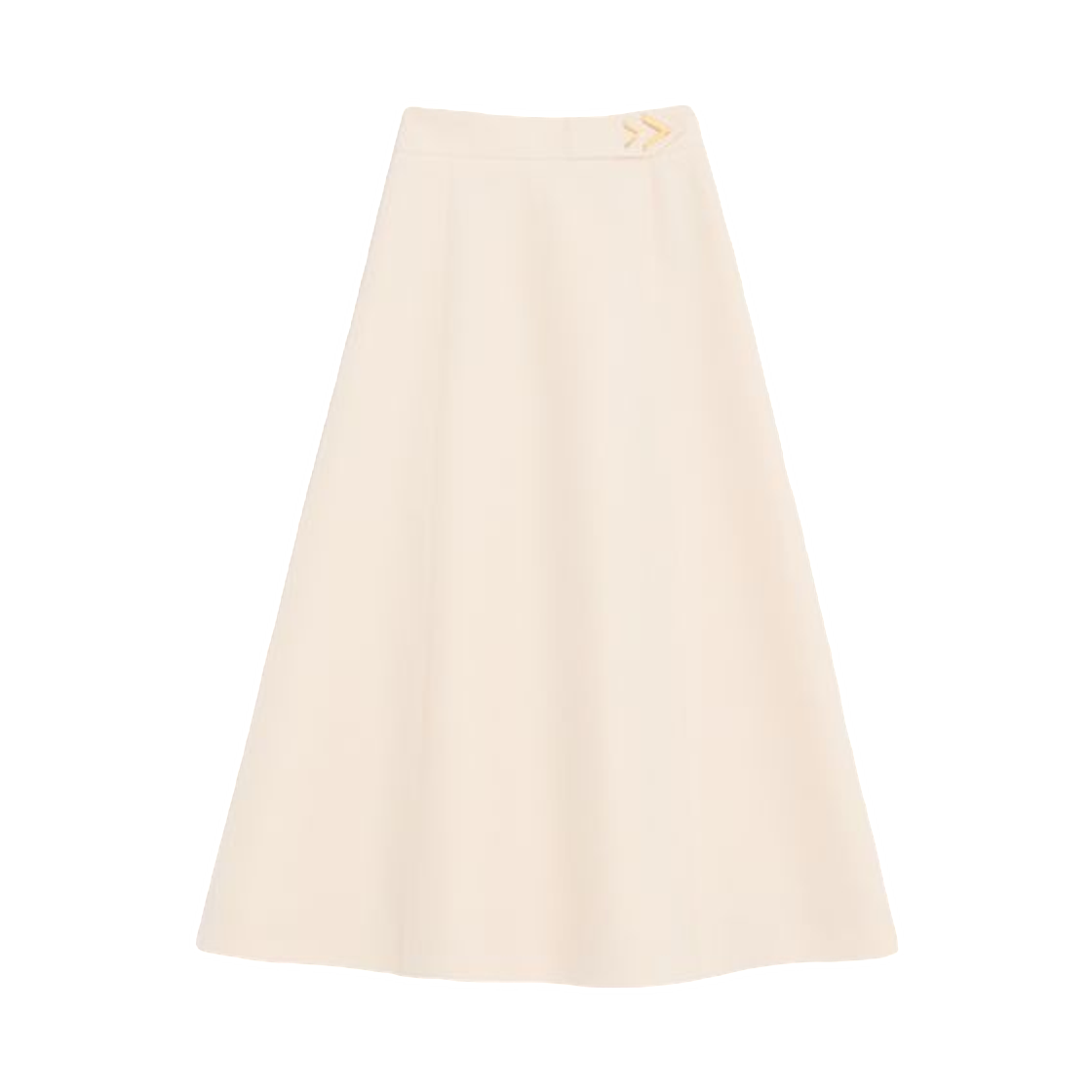 BRAFD51CFAD6 (W) Valentino Crepe Couture Midi Skirt Vanilla
