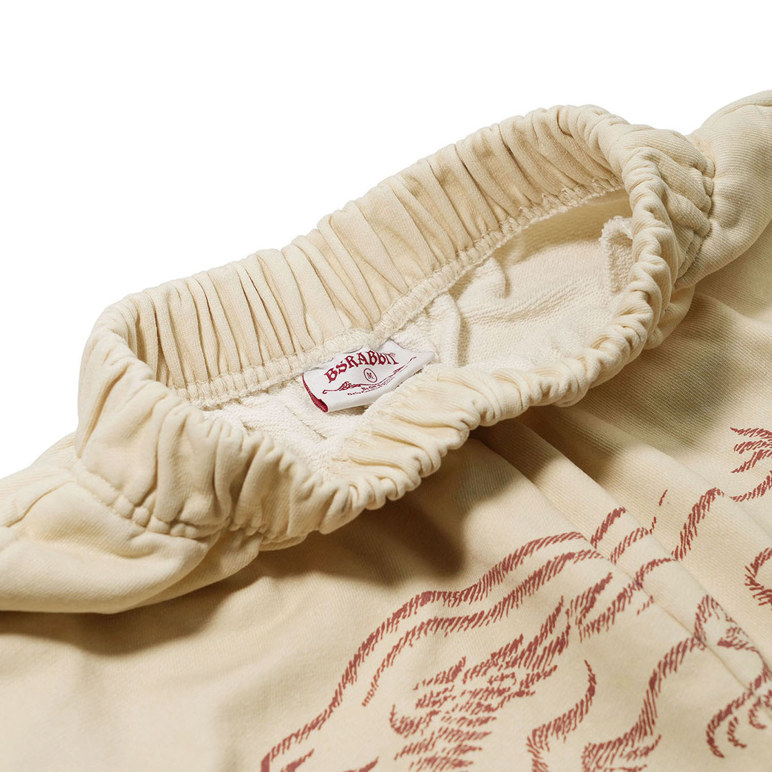 비에스래빗 오일 워시드 그래픽 팬츠 아이보리(Bsrabbit Oil-Washed Graphic Pants Ivory) - 3