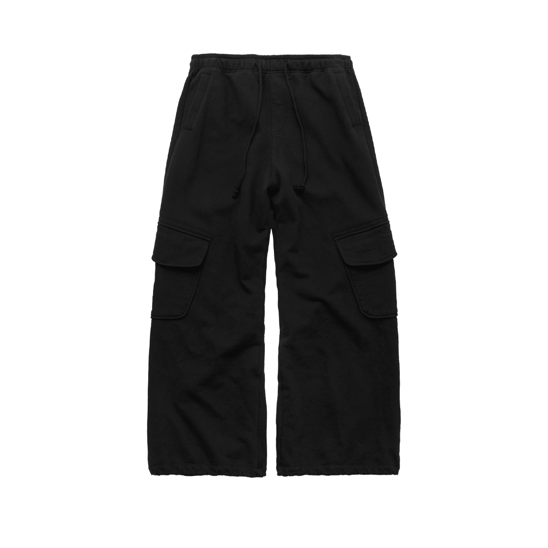 폴리테루 휴먼인덱스 휴먼 카고 스웻 팬츠 블랙(Polyteru Human Index Human Cargo Sweat Pants Black)