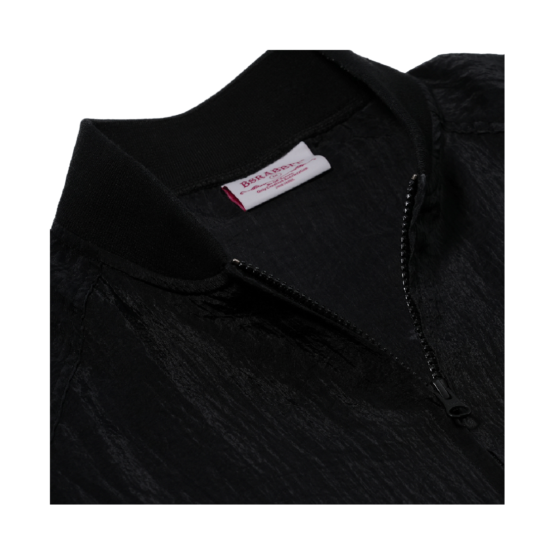 비에스래빗 쉬어 코튼 봄버 자켓 블랙(Bsrabbit Sheer Cotton Bomber Jacket Black) - 3