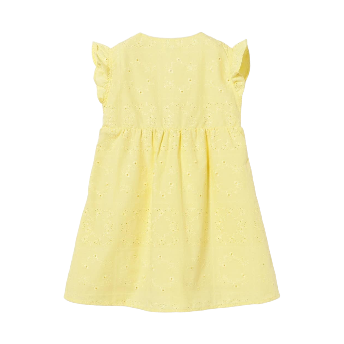(키즈) 빔즈 미니 퍼포티드 레이스 드레스 라이트 옐로우((Kids) Beams Mini Perforted Lace Dress Light Yellow) - 2