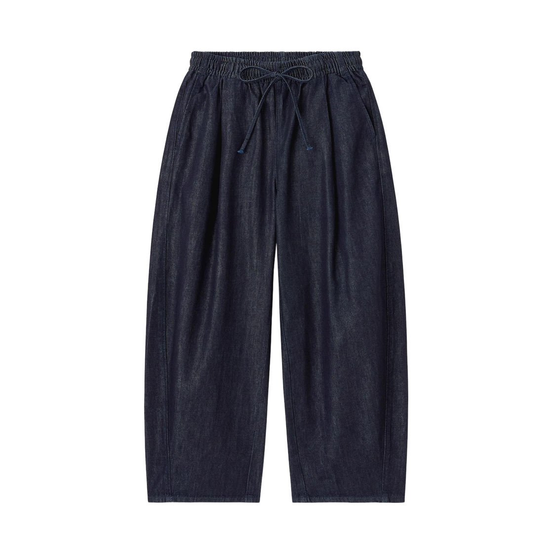 359457-69 (W) GU Light Denim Barrel Ankle Pants Navy