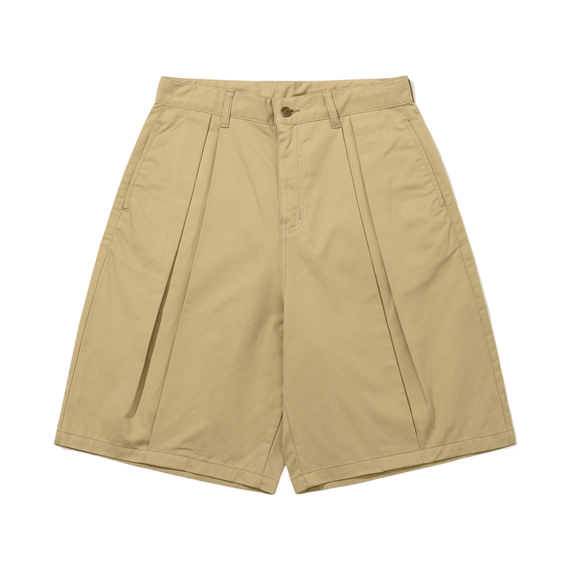 BSR26SSPT026 Bsrabbit Balloon-Fit Tuck Cotton Bermuda Shorts Beige