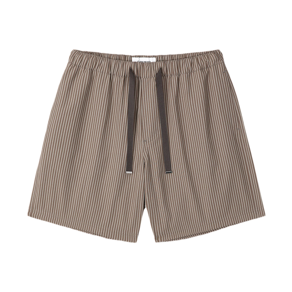 토니웩 스트라이프 코튼 라운지 쇼츠 올리브 브라운(Tonywack Striped Cotton Lounge Shorts Olive Brown)