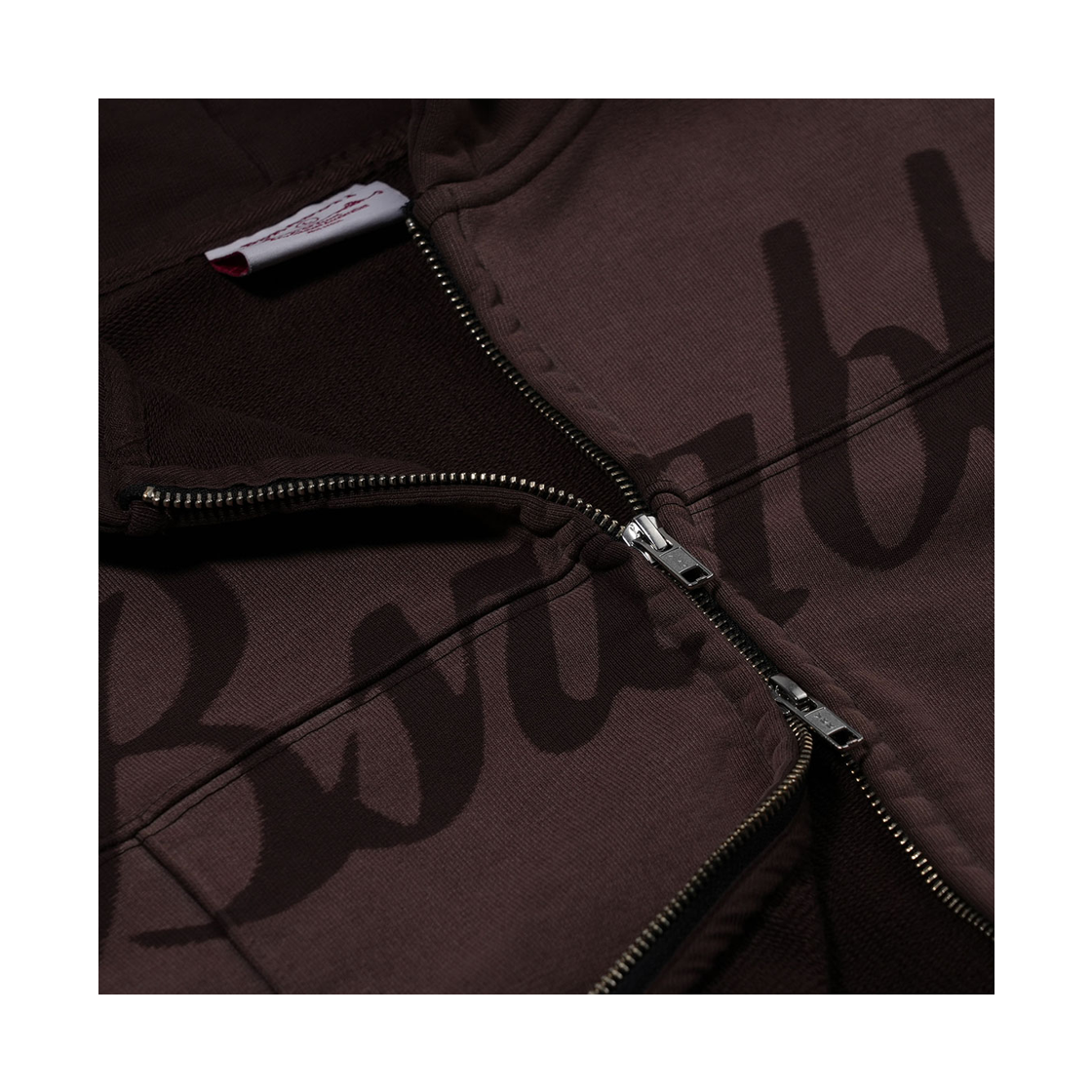 비에스래빗 워시드 집업 후디 브라운(Bsrabbit Washed Zip-Up Hoodie Brown) - 4